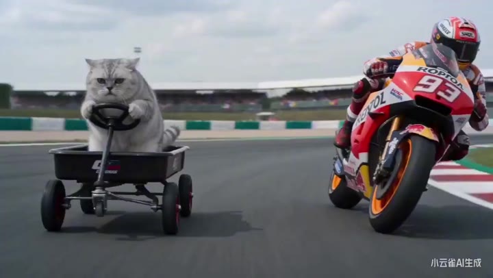 Kitten MotoGP Race Cinematic Prompt
