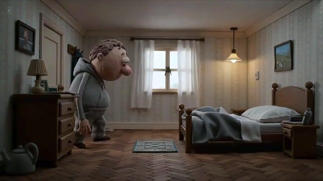 Hyperrealistic Clay Animation Diorama of Exhausted Figure